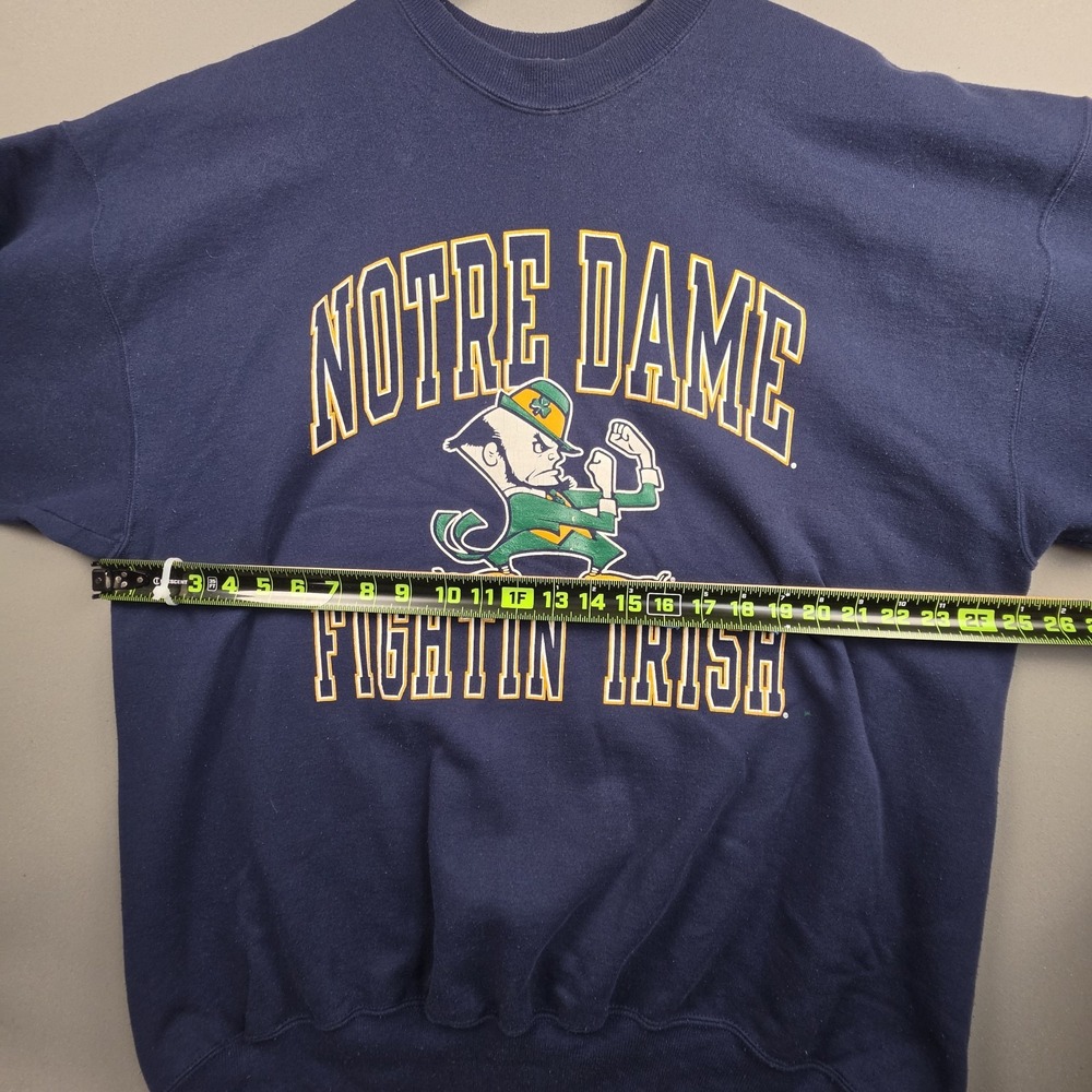 Vintage Champion Notre Dame Fighting Irish Sweatshirt Men 2XL Navy Blue Crewneck - Picture 8 of 10